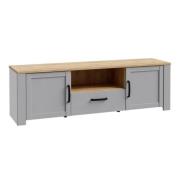 Belgin TV Stand 2 Door 1 Drawer In Riviera Oak And Grey Oak