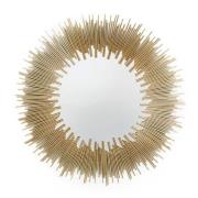 Mainz Sunburst Design Wall Mirror With Gold Metal Frame