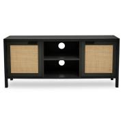 Salta Wooden TV Stand With 2 Doors In Black