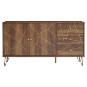 Flora Wooden Sideboard 2 Doors 3 Drawers In Veneering Effect