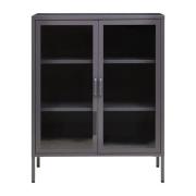 Accra Steel Display Cabinet With 2 Doors In Grey