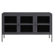 Accra Steel Display Cabinet With 3 Doors In Grey