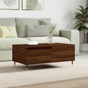 Caen Wooden Coffee Table With 1 Drawer In Brown Oak