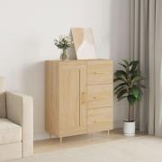 Didim Wooden Sideboard With 1 Door 3 Drawers In Sonoma Oak