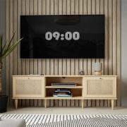 Cassis Wooden TV Stand With 2 Doors In Light Oak Effect