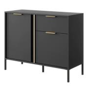 Lech Wooden Sideboard With 2 Doors 1 Drawer In Anthracite