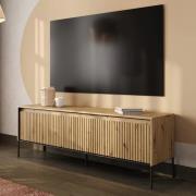 Trier Wooden TV Stand Small With 4 Doors In Artisan Oak