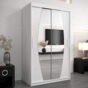 Eden Mirrored Wardrobe 2 Sliding Doors 120cm In White