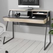 Slocomb Wooden Desk In Sonoma Oak And Black