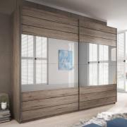 Gitega Mirrored Wardrobe 2 Sliding Doors 200cm In San Remo Oak