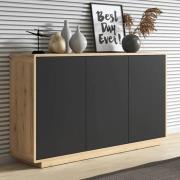 Altea Wooden Sideboard With 3 Doors In Torus Oak