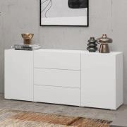 Azusa Wooden Sideboard With 2 Doors 3 Drawers In Matt White