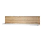 Belek Wooden Wall Shelf In Grandson Oak And Matt White