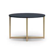 Pavia Wooden Coffee Table Round Small In Navy