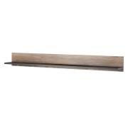 Leon Wooden Wall Shelf In Satin Oak