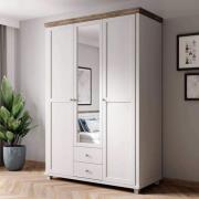 Eilat Mirrored Wardrobe With 3 Doors In Abisko Ash