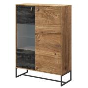 Durham Wooden Display Cabinet With 2 Doors In Ribbeck Oak