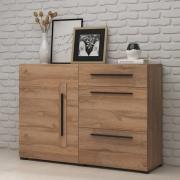 Trail Wooden Sideboard With 1 Door 3 Drawers In Grandson Oak