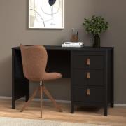 Barcila Wooden Computer Desk With 3 Drawers In Black