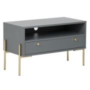 Malibu Wooden TV Stand With 1 Drawer In Grey