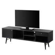 Baiona Wooden TV Stand Wide With 1 Door 1 Drawer In Black Oak