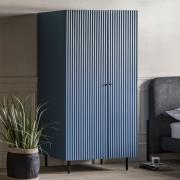 Bienne Wooden Wardrobe With 2 Doors In Blue