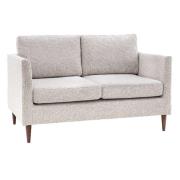 Girona Fabric 2 Seater Sofa With Oak Legs In Natural