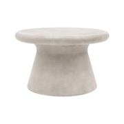 Palikir Wooden Coffee Table Round In Concrete Effect