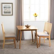 Alcudia Wooden Dining Table With 2 Ellis Dining Benches In Oak