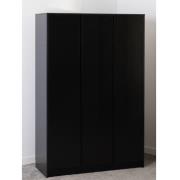 Mcgowen Wooden Wardrobe With 3 Doors In Black