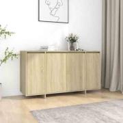 Atoka Wooden Sideboard With 4 Doors In Sonoma Oak