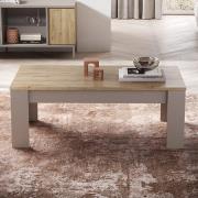 Genoa Wooden Coffee Table In Cashmere And Cadiz Oak