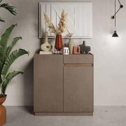 Flores Wooden Sideboard 2 Doors 1 Drawer In Bronze And Dark Oak