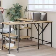 Ampthill Wooden Laptop Desk Corner In Sonoma Oak