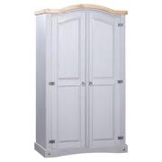 Croydon Wooden Wardrobe With 2 Doors In Grey And Brown