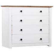 Bury Wooden Chest Of 4 Drawers In White And Brown