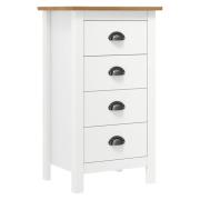 Kendal Wooden Chest Of 4 Drawers In White And Brown