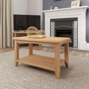 Gilford Wooden Coffee Table With Undershelf In Light Oak