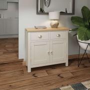 Rosemont Wooden Sideboard With 2 Doors 2 Drawers In Dove Grey