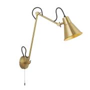 Swing Gold Inner Shade Arm Wall Light In Brass