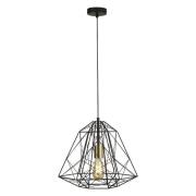 Bern Geomectric Cage Ceiling Pendant Light In Matt Black