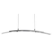 Curve 4 Light Frosted Glass Pendant Light In Satin Silver