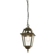 Orleans Glass Pendant Lantern Light In Black Gold