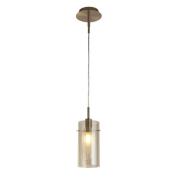 Duo Champagne Glass Pendant Light In Bronze