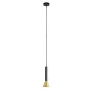 Signal Gold Shade Pendant Light In Black