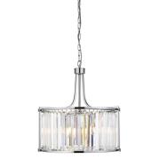 Victoria 5 Light Clear Crystal Pendant Light In Chrome