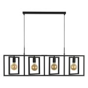 Plaza 4 Light Pendant Light Square In Matt Black