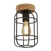 Vision Cage Style Ceiling Flush Light In Matt Black