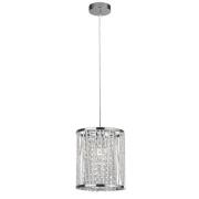 Elise Crystal Glass Pendant Light In Chrome