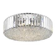 Belgravia Clear Crystal Flush Fitting Light In Chrome